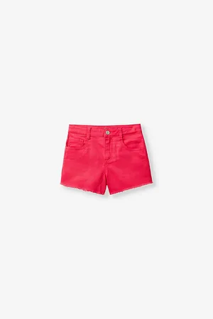 Benetton Brand-embroidered Regular-fit Stretch-denim Shorts 6-14 Years