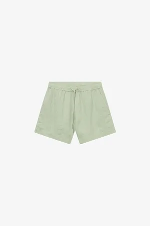 Twist & tango Melody Drawstring-waist High-rise Linen Shorts