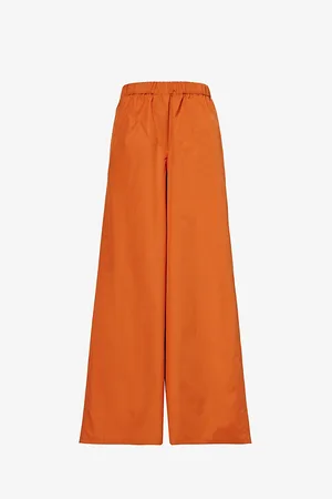 Max Mara Navigli Wide-leg Cotton-poplin Trousers