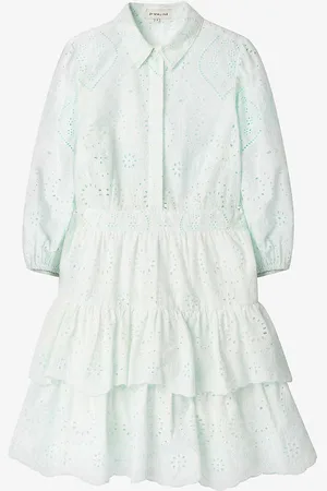 By Malina Emme Frilled Cotton Mini Dress