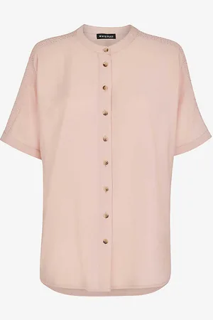 Whistles Maisie Shirred-sleeve Lenzing™ Viscose-blend Blouse