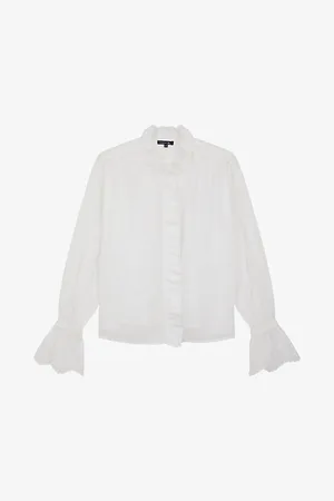 Soeur Daisya Fluted-cuff Cotton Shirt
