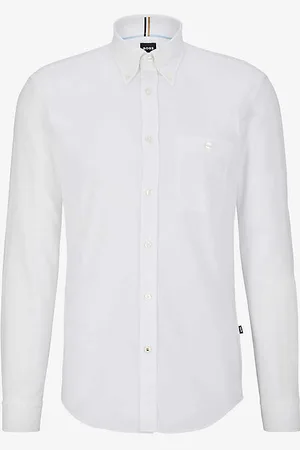 HUGO BOSS Button-down Collar Slim-fit Oxford-cotton Shirt