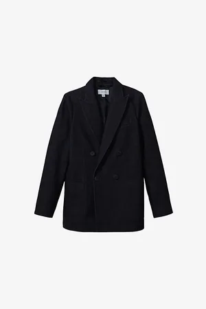 Reiss Maya Relaxed-fit Double-breasted Denim Blazer
