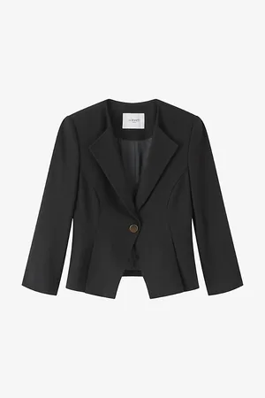 LK Bennett Sky Peplum Stretch-crepe Jacket