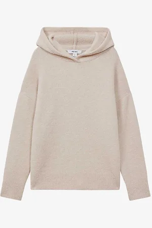Reiss Ember Boucle Stretch Wool-blend Hoody