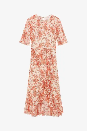 LK Bennett Thea Floral-print Silk-blend Midi Dress