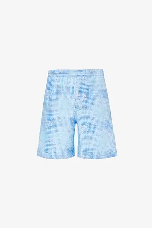 CDLP Abstract-pattern Drawstring-waist Woven-blend Shorts