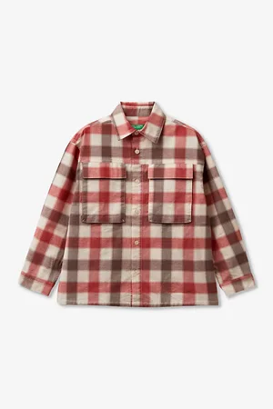 Benetton Checked Chest-pocket Cotton Shirt 6-14 Years