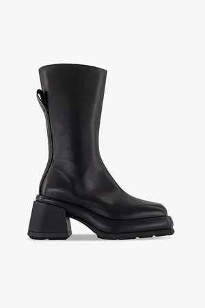 Miista Cassia Square-toe Leather Ankle Boots