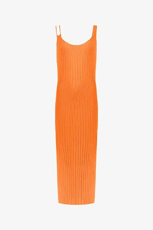 Ro&Zo Cut-out Strap Knitted Midi Dress