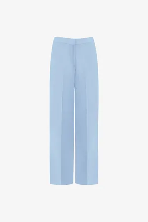 Ro&Zo Straight-leg High-rise Stretch-crepe Trousers