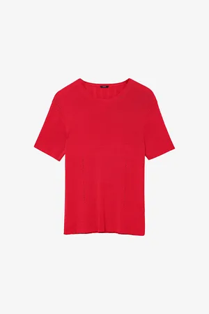 Joseph Slim-fit Short-sleeve Ribbed Stretch-knit Top