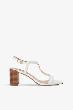 Dune Justify Chain-embellished Heeled Leather Sandals