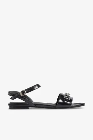 LK Bennett Kelly Snaffle-embellished Flat Leather Sandals