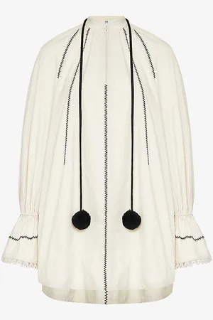 Max Mara Rive Pom-pom Embellished Stretch-cotton Midi Dress