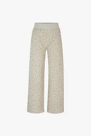 HUGO BOSS X Naomi Campbell Leopard-pattern Stretch Cotton-blend Jogging Bottoms