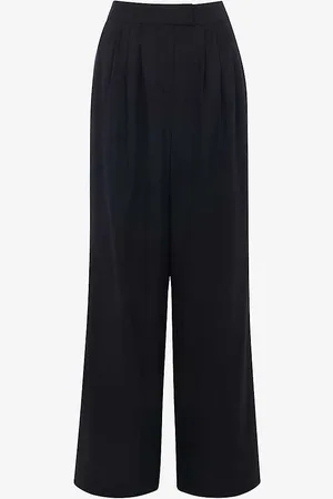 Whistles Fran High-rise Wide-leg Recycled Polyester-blend Trousers