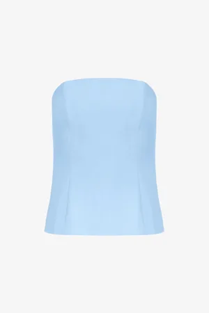 Ro&Zo Bandeau Zip-fastening Stretch-crepe Top