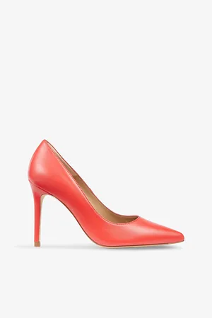 LK Bennett Fern Heeled Leather Court Shoes