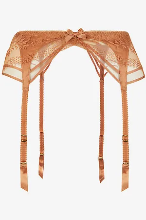 Agent Provocateur Tanya Stretch-silk and Lace Suspender Belt
