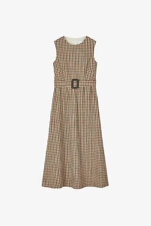LK Bennett Rae Check Gingham Midi Dress