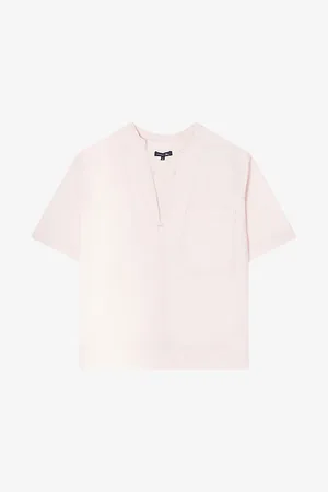 Soeur Alpilles V-neck Relaxed-fit Cotton-blend Blouse