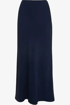 Whistles Bias-cut Satin Recycled-polyester Midi Skirt
