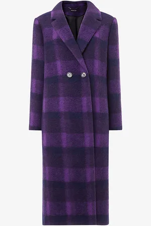 Whistles Camila Checked Wool-blend Coat