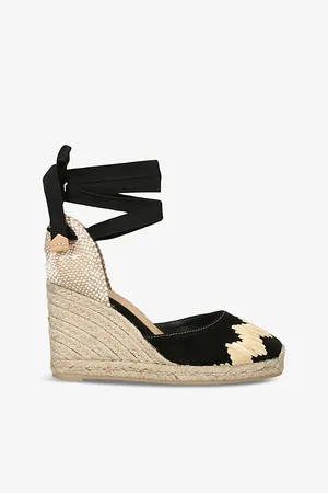 Castaner Cande 8 Leather and Textile Wedge Espadrilles