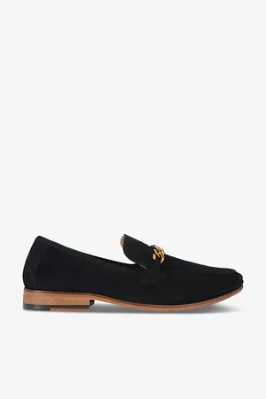 Kurt Geiger Luca Chain-embellished Suede Loafers