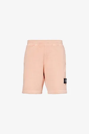 Stone Island Circular Brand-patch Cotton-jersey Shorts