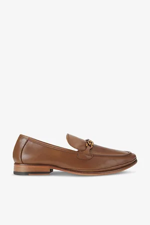 Kurt Geiger Luca Chain-embellished Leather Loafers