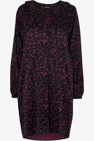 Whistles Smudge Animal-print Crepe Mini Dress