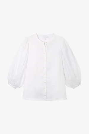 The White Company Relaxed-fit Puff-sleeve Linen Shirt