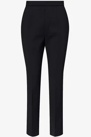 Max Mara Nepeta Straight-leg High-rise Stretch-wool Trousers