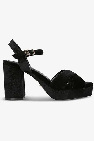 Kurt Geiger Fenix Cross-strap Suede Heeled Sandals