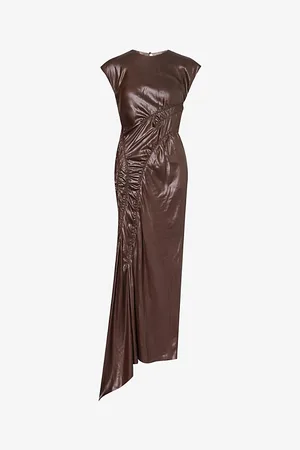 Sportmax Guelfo Ruched-trim Woven Maxi Dress