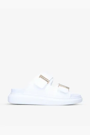Alexander McQueen Hybrid Double-buckle Leather Sliders