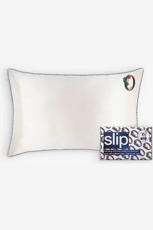 Slip Queen Letter-embroidered Silk Pillowcase 51cm X 76cm