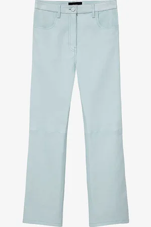 Joseph Stretch Duke Slim-fit Mid-rise Leather Trousers