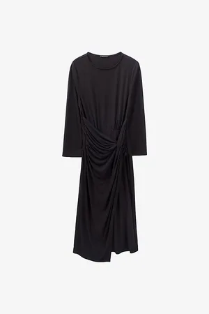 IKKS Twisted Wrap Woven Midi Dress