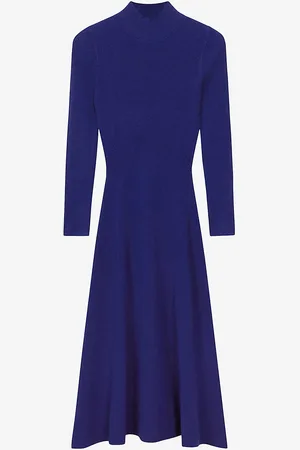 Reiss Chrissy Ribbed Knitted Midi Dress