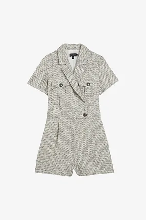 Ted Baker Osamud Wrap-over Boucle Playsuit