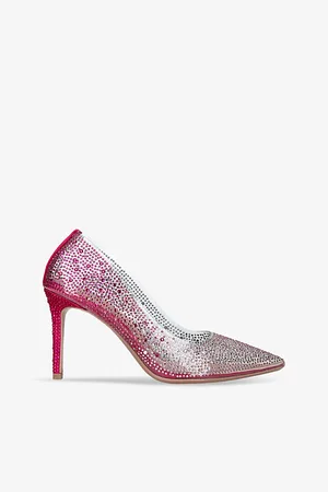 Carvela Lovebird Crystal-embellished Vinyl Heeled Courts