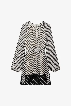 Reiss Minty Striped Woven Mini Dress