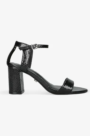 Carvela Kiki Croc-embossed Woven Heeled Sandals