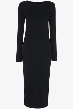 Whistles Twist Open-back Knitted Midi Dress