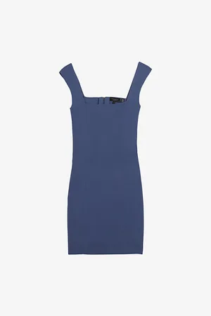 Ted Baker Imojen Square-neck Slim-fit Stretch-knit Midi Dress