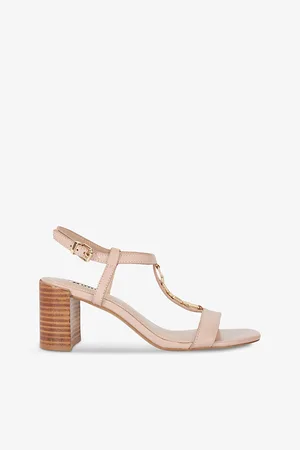 Dune Justify Chain-embellished Heeled Leather Sandals